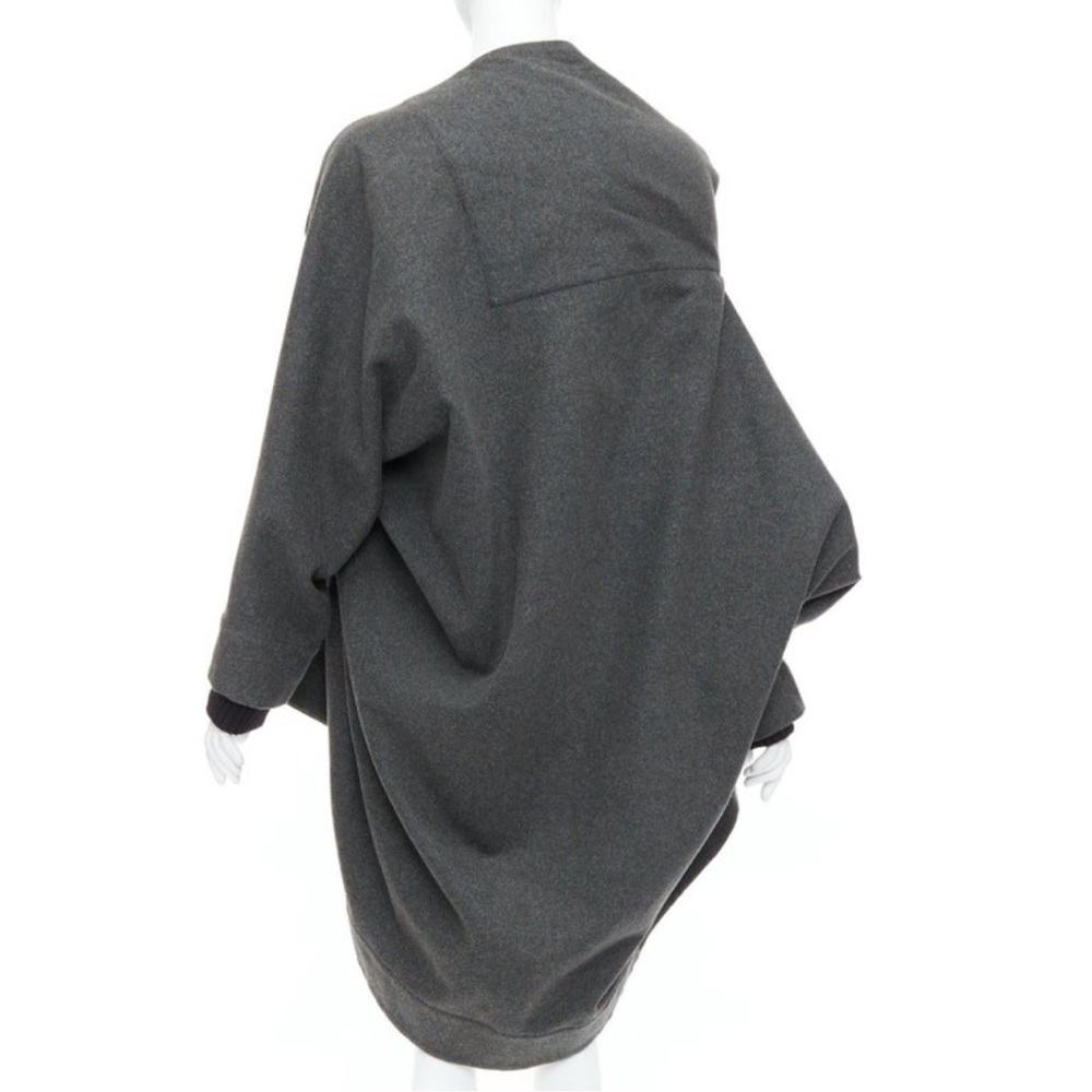 Vivienne Westwood Red Label Asymmetric Draped Wool Scarf Coat Gray Sz M - Picture 15 of 16